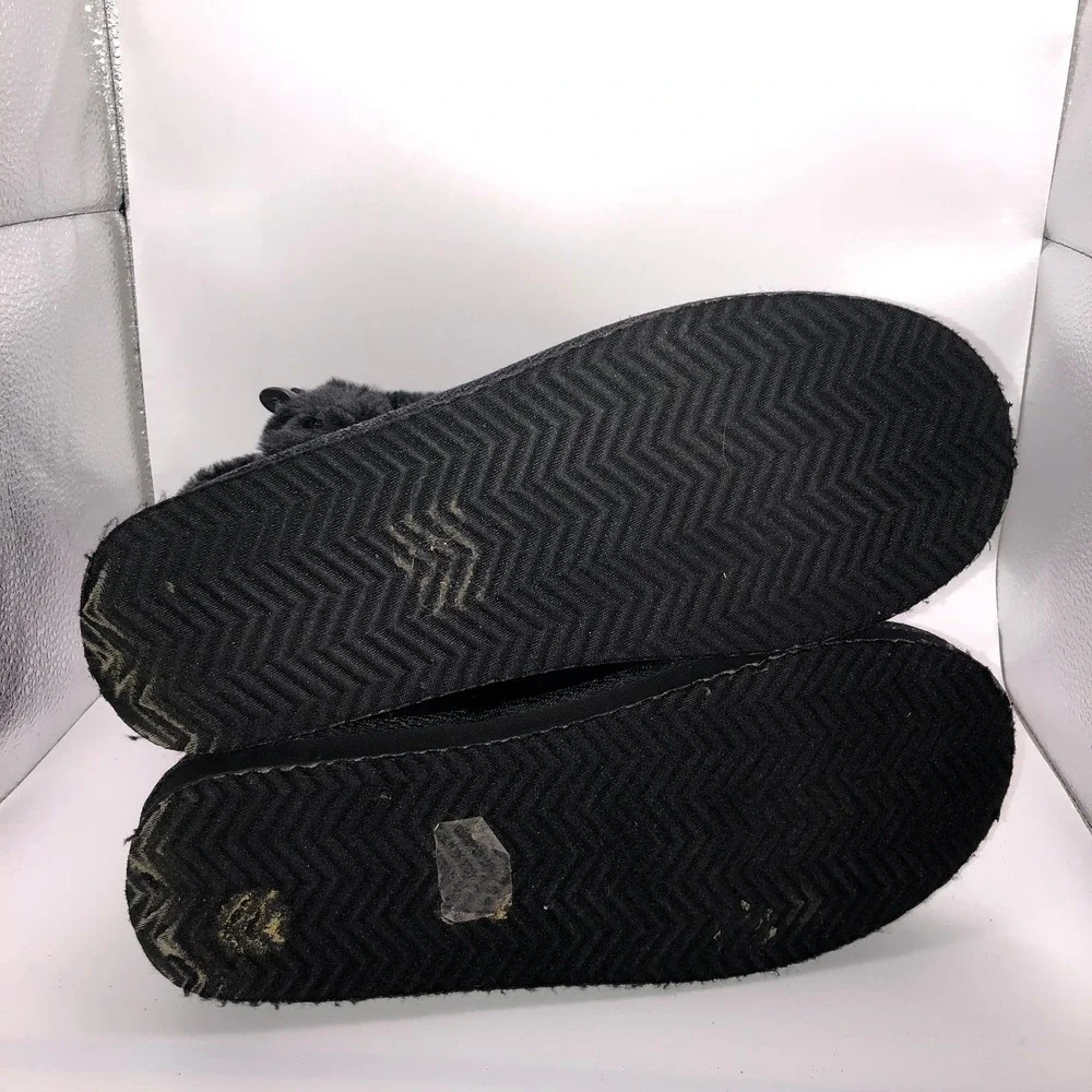 Isaac Mizrahi Black‎ Faux Suede Fur Trimmed Cozy Winter Boots Women's Size 7